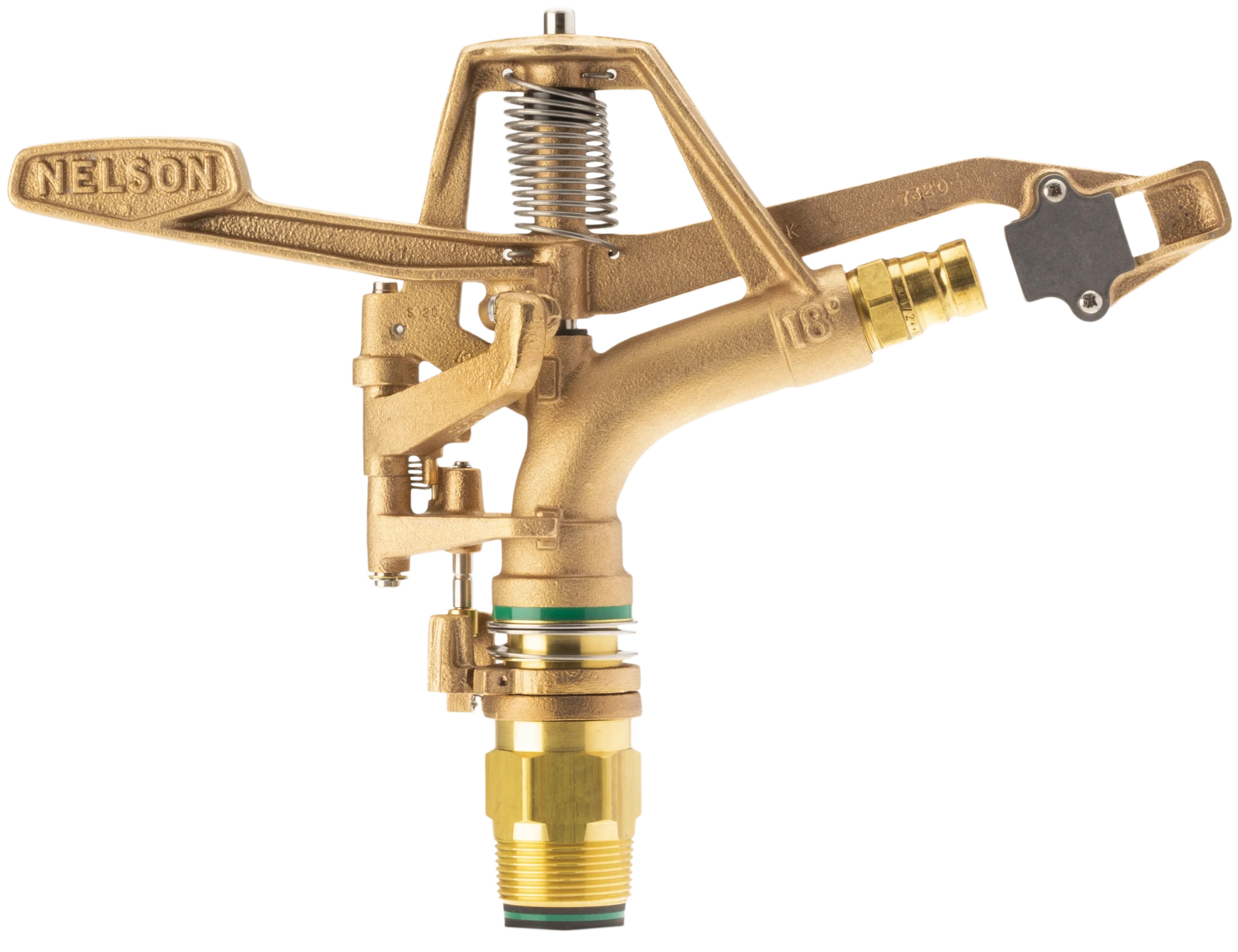 Nelson end of pivot Brass Impact high volume sprinkler